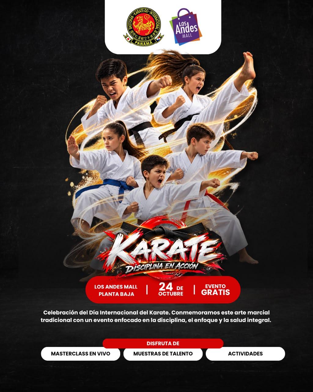 Demostración de karate en los andes Mall