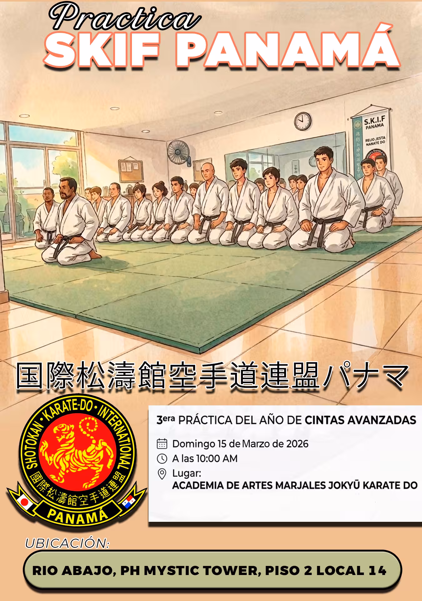 La Élite del Karate Panameño se Cita en la 3era Práctica de Cintas Avanzadas de la SKIF